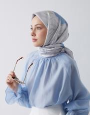 flora twill eşarp gri