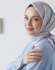 flora twill eşarp gri 2