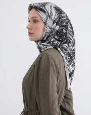 noira twill eşarp kahverengi
