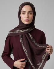 minimal tack floş  şal bordo