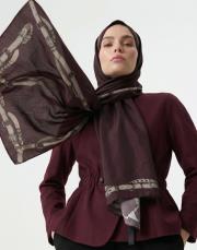 minimal tack floş  şal bordo 5