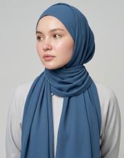 dubai krep şal indigo 2