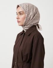 karo monogram twill eşarp krem