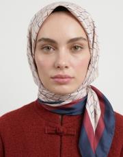 karo monogram twill eşarp bordo