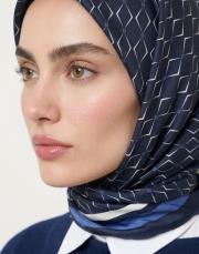 karo monogram twill eşarp lacivert 4