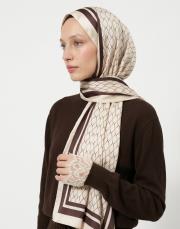 karo monogram twill şal krem