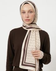 karo monogram twill şal krem 3
