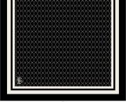 karo monogram twill şal siyah 5